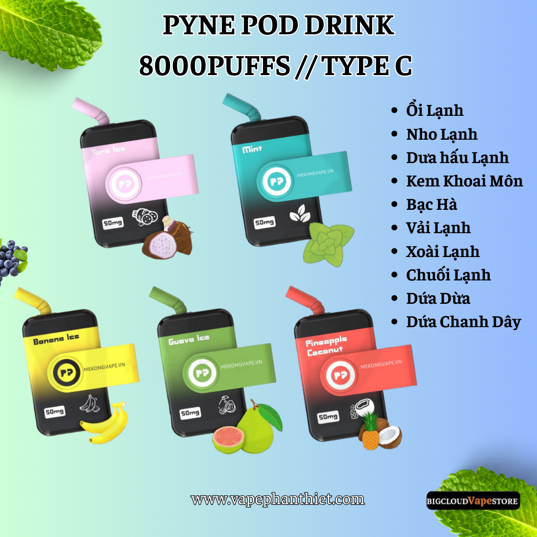 PYNE POD DRINK 8000PUFFS 